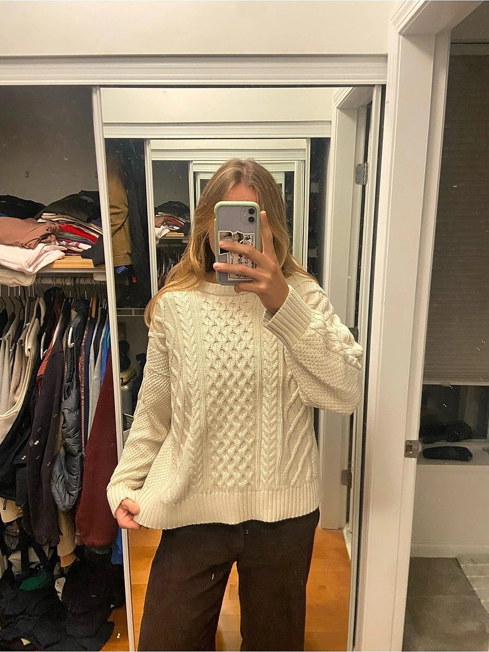 Gap 100% Cotton Cable-Knit Oversized Sweater